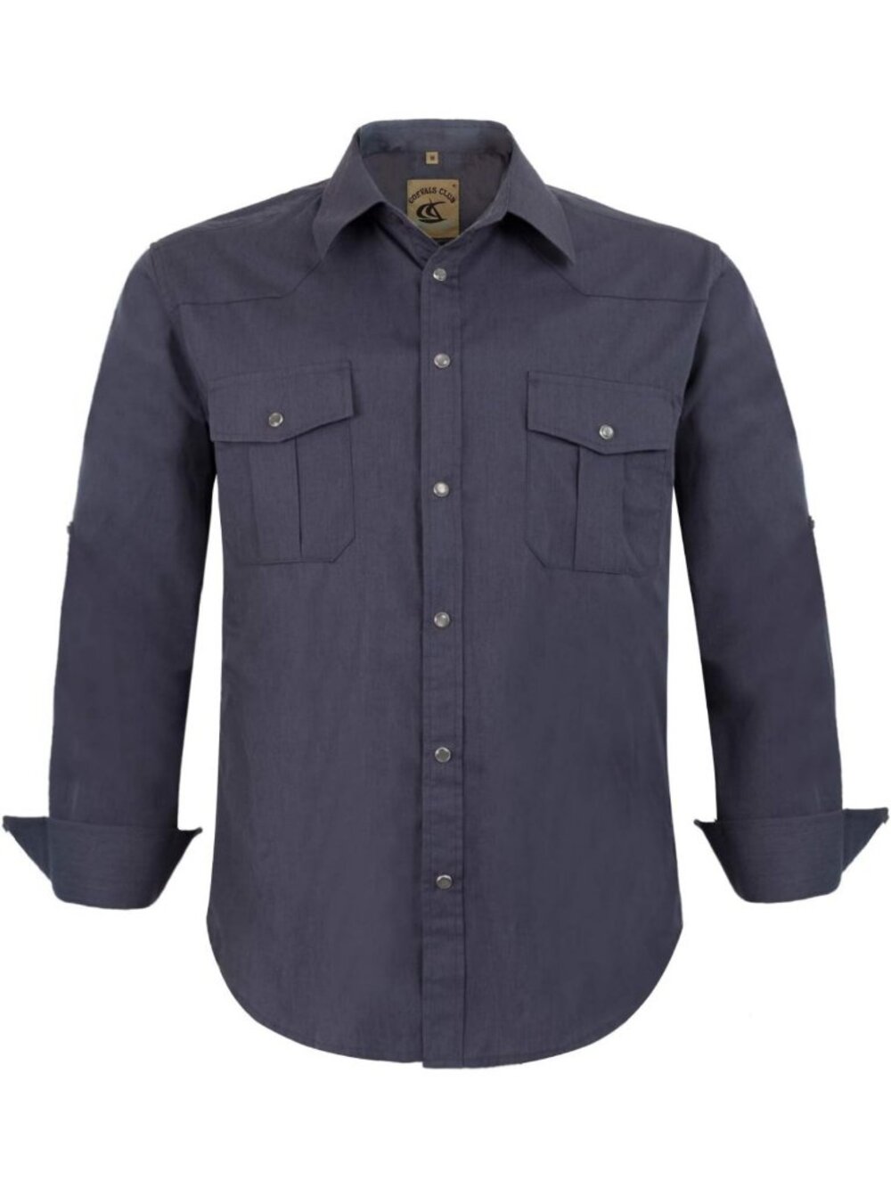 Men's Western Cowboy Long Sleeve Pearl Snap Casual Work Shirt - Stylish